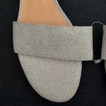 Revolve Women’s 37/US 6  LMS Silver Glitter Slip On Kitten Heel Mules Like-New Photo 3