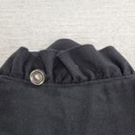 Grass Collection  Military Belted Jacket Womens M Black Wool Blend Ruffle Front Photo 8