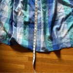 Loft Blue Plaid with Open Back  Dress, XL, NWT Photo 3