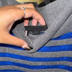 Alexander Wang Blue & Grey Striped Bodycon Knit Pencil Skirt Photo 2