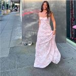 House Of CB House‎ of Cb 'Seren' Soft Pink Floral Lace Back Maxi Dress NWOT size S Photo 1