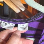 Sag Harbor Vintage Purple and Black Textured Embroidered Cardigan Blazer Size 1X Photo 3