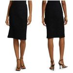 St. John ππ Sequin Tweed Knit Pencil Skirt ~ Black 6 NWOT Photo 1