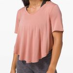 Lululemon Up for Down Time Short Sleeve Pink Pastel Photo 0