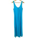 Calypso St. Barth  100% Linen Blue Maxi Tank Dress M Scoop Neck Beach‎ Cover Up Photo 5