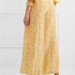 Faithfull the Brand buttery yellow wide leg high waisted pants, size 2 boho Photo 1