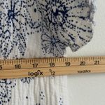 Free People  Floral Gauze Pinwheel Dress Size Medium blue white boho beach travel Photo 8