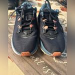 Hoka  Dark Blue and Peach Athletic Shoes Photo 5