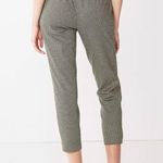 Nine West Womens Relaxed Crop Pull-On Pants Large Camel Black Houndstooth New Photo 1