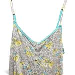 Victoria's Secret NWT Victoria’s Secret Blue And Yellow Floral Lace Trimmed Romper Photo 4