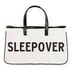 Santa Barbara Design Co Tote Canvas & Leather Sleepover Double Handled Tote Bag Black Photo 10