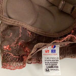 Massam Size Medium Brown Embroidered Padded Underwire Bra. Made in Brazil. New Photo 5
