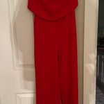 Lulus Red Strapless Jumpsuit Photo 1