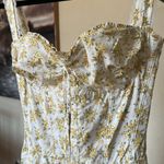 House Of CB  XS D-DD ‘Rosalee’ White Vintage Floral Print Cotton Bustier Sundress Photo 8