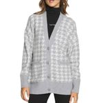 Abercrombie & Fitch  houndstooth gray button up cardigan Large Photo 3