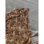 ZARA  Brown Snakeskin Python Crewneck Short Sleeve T-Shirt Medium Photo 5