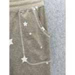 Lounge Live Love  Women's Pajama Pants Beige Brown Stars Size Large Ankle Pockets Photo 8