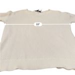 Theory Karenia Off White Chunky Loose Knit Long Sleeve Crew Neck Sweater Sz M Photo 9