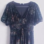Baltic Born  Leslie Velvet Maxi Dress Floral Short Sleeve New Without Tags Photo 3