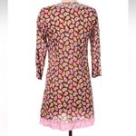 Boden Pink & Brown Floral Paisley Tunic Swim Cover Up Pool Beach Coastal Size 4 Photo 1