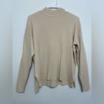 Algo Bonito Beige Mock Neck Sweater | Minimalist Style | Size S(A190) Photo 2