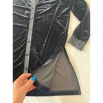 Liz Claiborne  Womens Black Velvet Long Sleeve Button Up Shirt Size L Photo 6