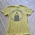 pastel yellow and blue Notre Dame knitting club shirt Size M Photo 0