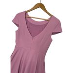 Dress the Population Livia Dress Womens Small Pink Midi Cap Sleeve Fit Flare Photo 11