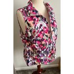 cj banks Women’s Colorful Geometric Print Zip Up Vest 1X Photo 1