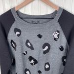Apt. 9  Women's Leopard Print Sequin Embellished Crew Neck Sweater Size Large Photo 3