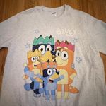 Bluey Family Hooray! Graphic Sweatshirt XL Cartoon Dog Dad Bandit Chilli Bingo Gray Photo 1