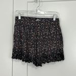 Anthropologie  Kimchi Blue Medium Black Floral Lace Shorts with Pockets Photo 1