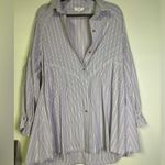 easel  blue oversized shirt dress with pockets! Photo 2