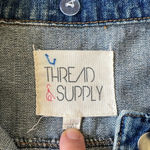 THREAD & SUPPLY BLUE CROPPED DENIM JACKET Sz M Size M Photo 2