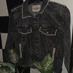 Custom Bling Jean Jacket Black Size M Photo 11