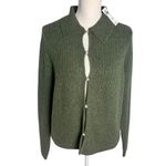 Abercrombie & Fitch  Pearl Button Collared Cardigan in green XL NWT Photo 1