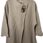 JM Collection  Wool Beaded asymmetric cardigan sweater XL Photo 0
