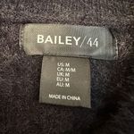 Bailey 44 Size Medium Eyelash Knit Sweater Black White Striped Mock Neck‎ Soft Photo 3