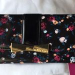 Betsey Johnson NWT  Gold Bow Navy Blue & Roses Patent Leather Wallet Photo 1