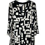 Chico's NWT Travelers Blockade Print Split Neck Tunic 3 US XL Color Smokey Taupe Photo 0