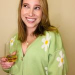 SheIn  Green Daisy Cardigan Photo 2