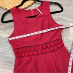 Free People fussia pink fit and flare skater dress daisy crochet women’s 0 Photo 4