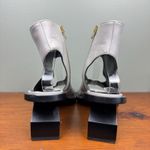 MARNI Block Heel Gray‎ Calf Leather Cut Out Bootie Sandal Pumps Size 40 US 10 Gray Photo 3