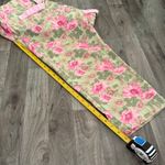 Vintage retro Faded Glory Hawaiian floral printed y2k pants Green Size 10 Photo 3