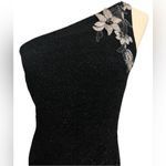 Jessica McClintock Vintage  Black Asymmetrical One Shoulder Cocktail Dress Photo 6