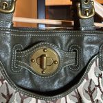 Brighton RARE Beautiful Lockheart By  Green Leather Beaded Tote Bag Photo 4