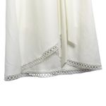 DKNY White Wrap Dress Embroidered Hem Formal Midi Dress Sleeveless Size 8 Photo 4