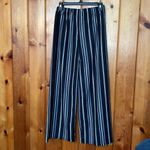 Stripped dressy pants black and white size medium/large wide leg pants comfy Photo 4