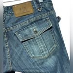 Armani Exchange Y2K Fit Distressed Straight Leg Denim W/Pocket Detail 8 Short Photo 6