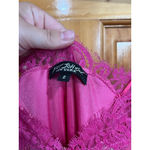 Betsey Johnson Vintage  Pink Feminine Dainty Metallic Lace Tulle Slip Dress Sz 2 Photo 7